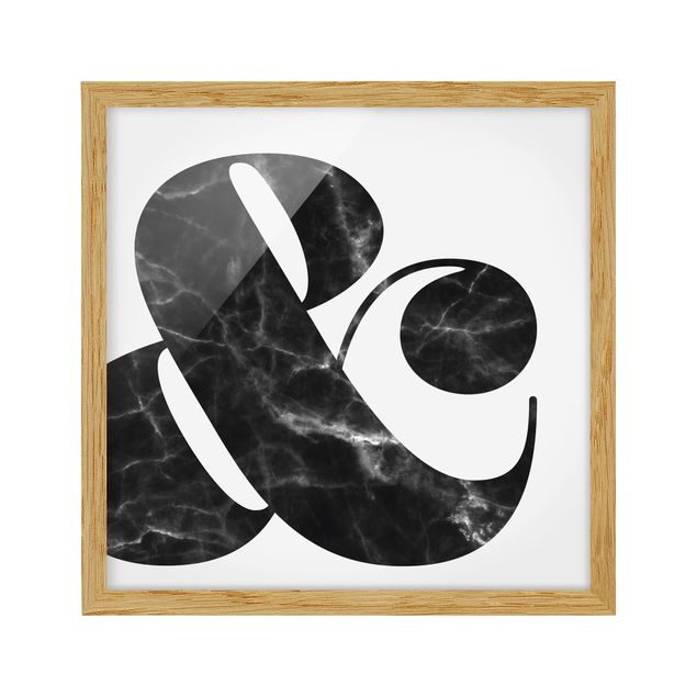 Pósters enmarcados con frases Ampersand Marble