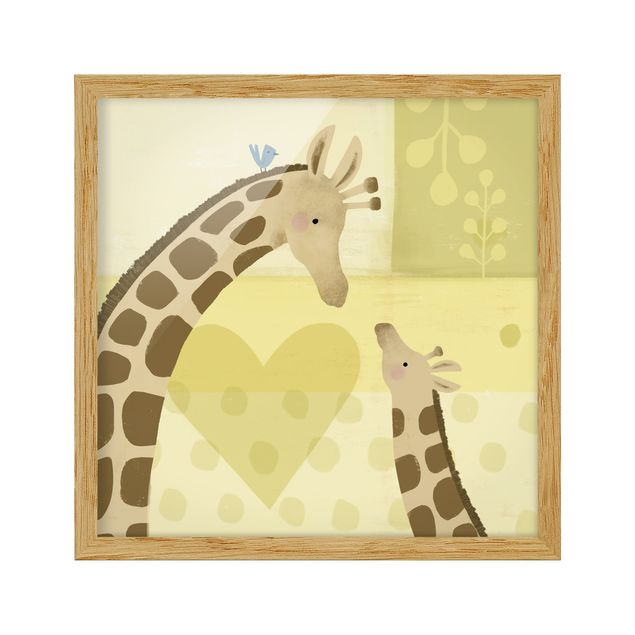Cuadros románticos para dormitorios Mum And I - Giraffes