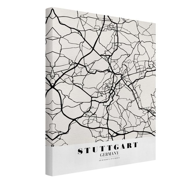 Cuadro mapa del mundo Stuttgart City Map - Classic
