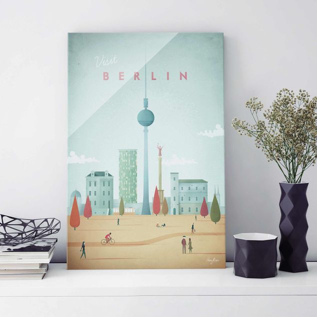 Cuadros de cristal Berlín Travel Poster - Berlin