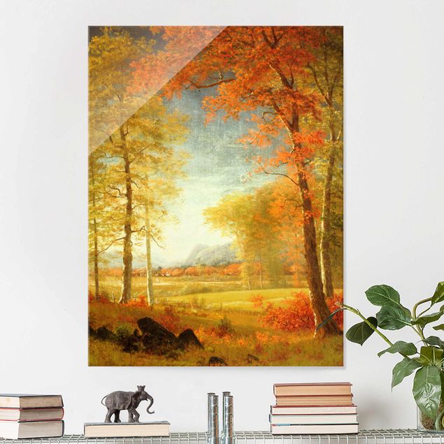 Cuadros de paisajes naturales  Albert Bierstadt - Autumn In Oneida County, New York