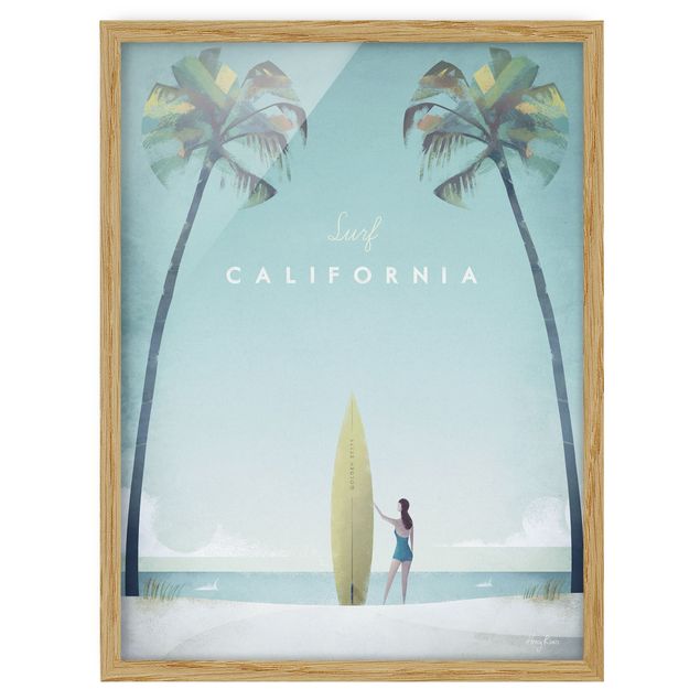 Cuadros de playa y mar Travel Poster - California