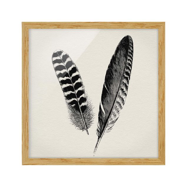 Cuadros modernos Two Feathers - Drawing