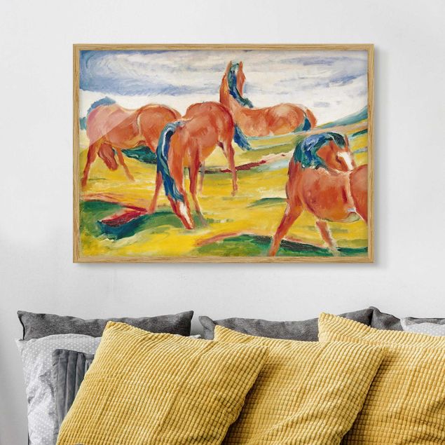 Cuadros de Expresionismo Franz Marc - Grazing Horses
