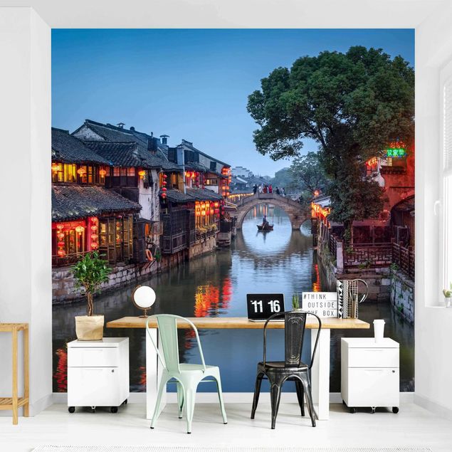 Papel pintado salón moderno Atmospheric Evening In Xitang