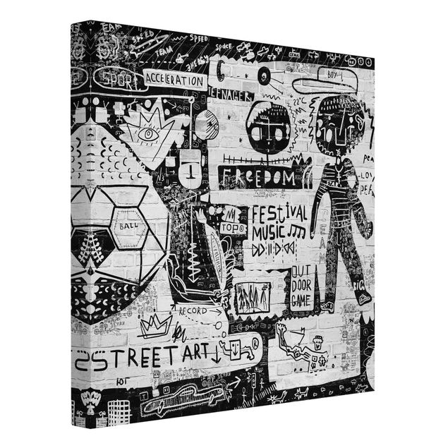 Cuadros con frases Abstract Graffiti Art Black And White