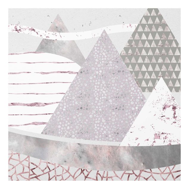 Cuadros de patrones Abstract Mountain Landscape Pastel Pattern