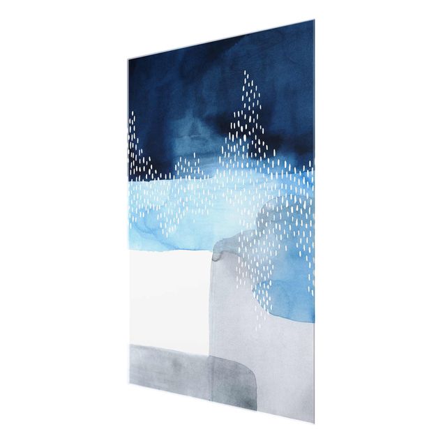 Cuadro azul Abstract Waterfall