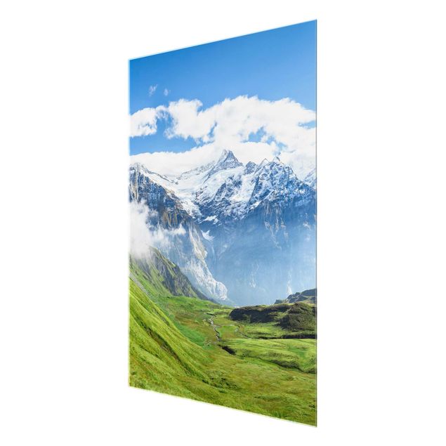 Cuadros de cristal arquitectura y skyline Swiss Alpine Panorama