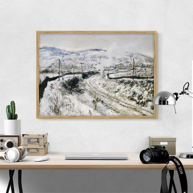 Cuadros impresionistas Claude Monet - Train In The Snow At Argenteuil