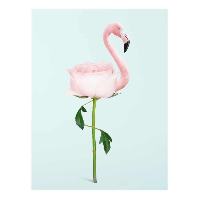 Cuadros de plantas Flamingo With Rose