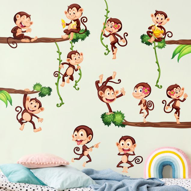 Vinilos de pared monos Monkeys of the jungle