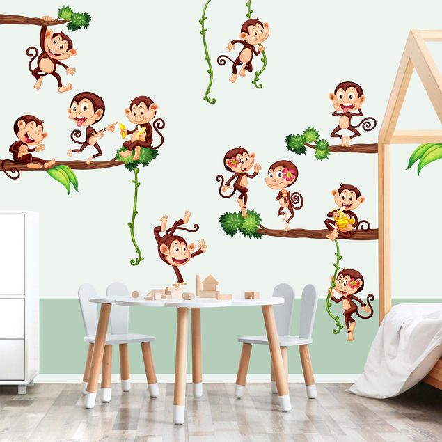 Decoración habitación infantil Monkeys of the jungle