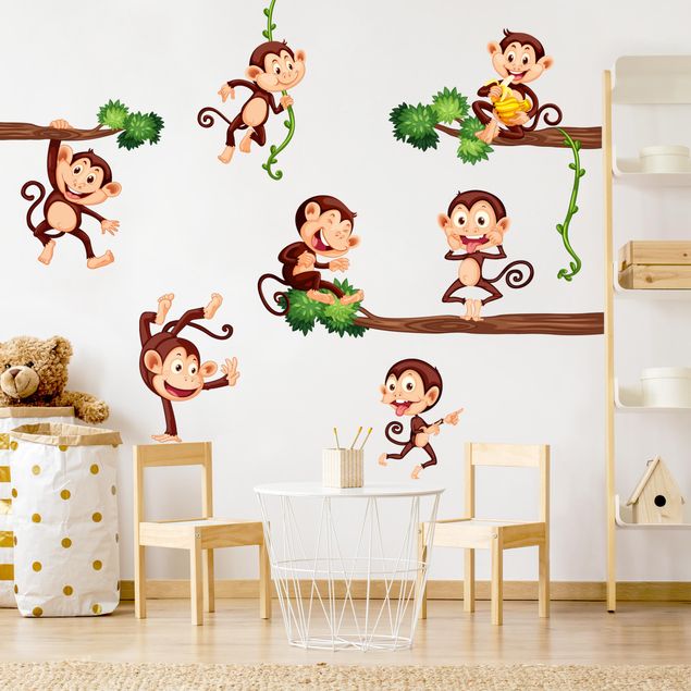 Decoración habitación infantil Monkey family