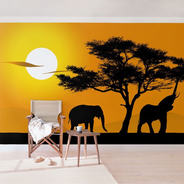 papel pintado arquitectura African Elephant Walk
