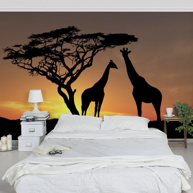 Papel pintado jirafas African Sunset