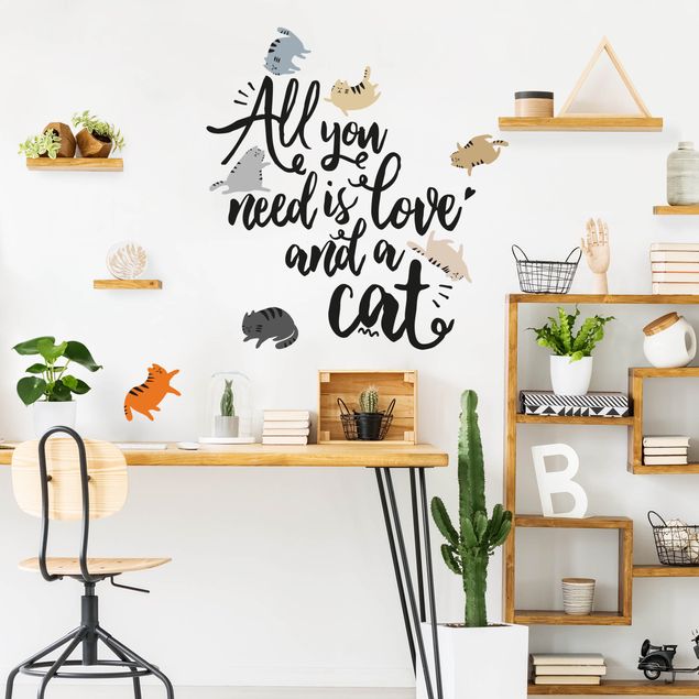 Vinilos animales All You Need Is Love And A Cat