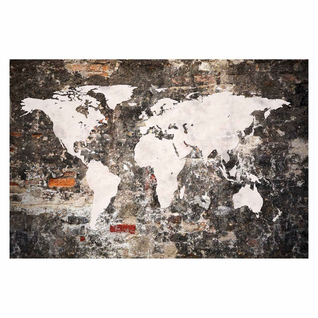 Papel pintado salon beige Old Wall World Map