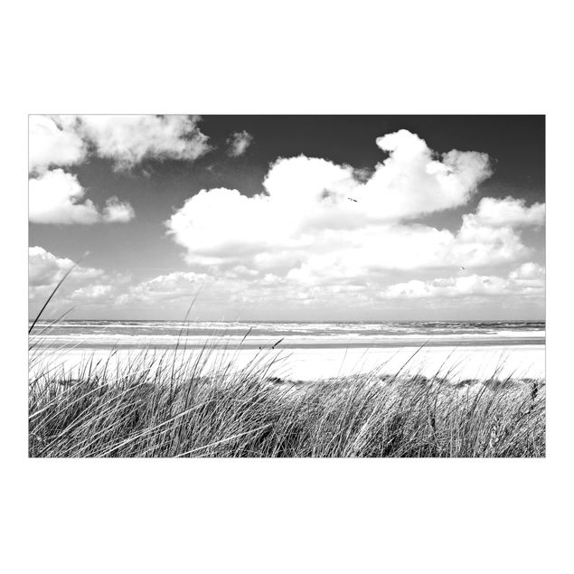 Papel pintado en blanco y negro At The North Sea Coast Black And White