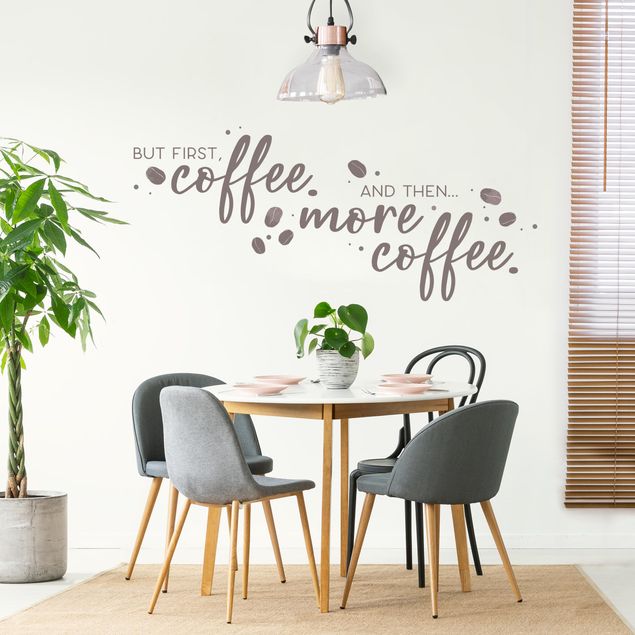 Vinilos pared frases motivadoras And Then More Coffee