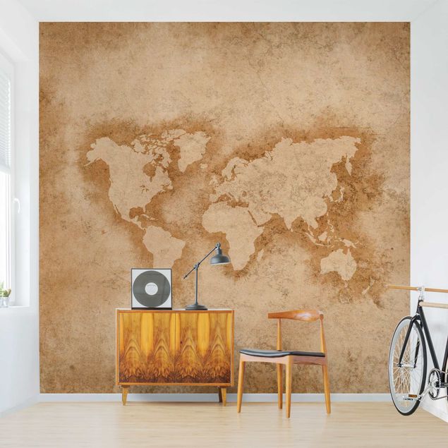 Papel pintado moderno Antique World Map