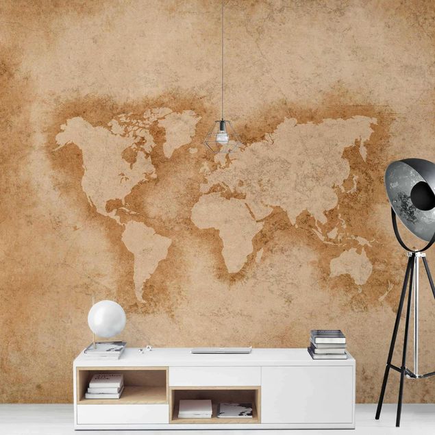 Papel pintado mapamundi Antique World Map