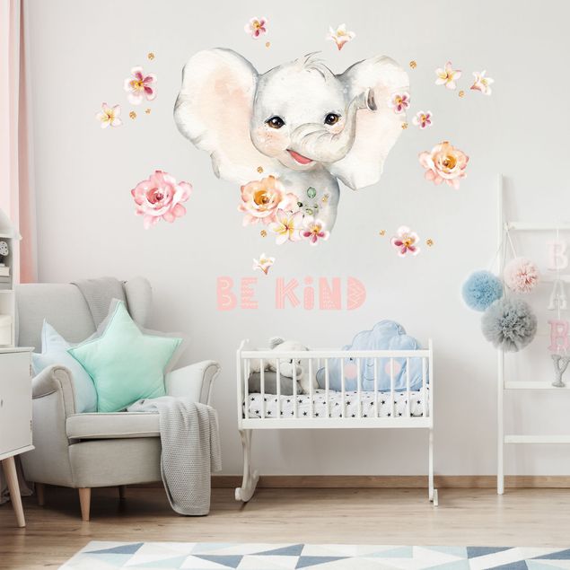 Vinilos de animales Watercolor Elephant - Be child