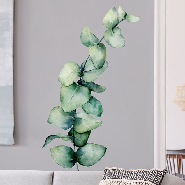 Vinilos de plantas para pared Watercolor Eucalyptus XXL