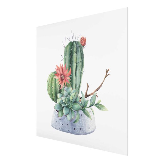 Cuadros decorativos Watercolour Cacti Illustration