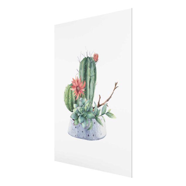 Cuadros Watercolour Cacti Illustration