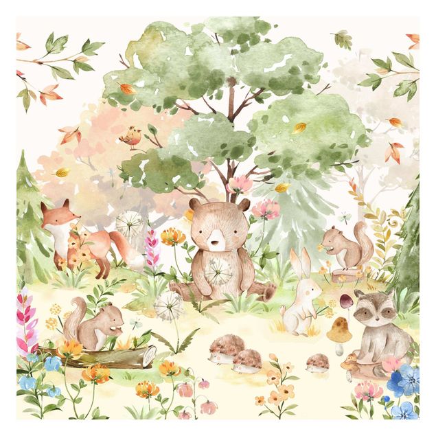 Papeles pintados Watercolour Forest Animals