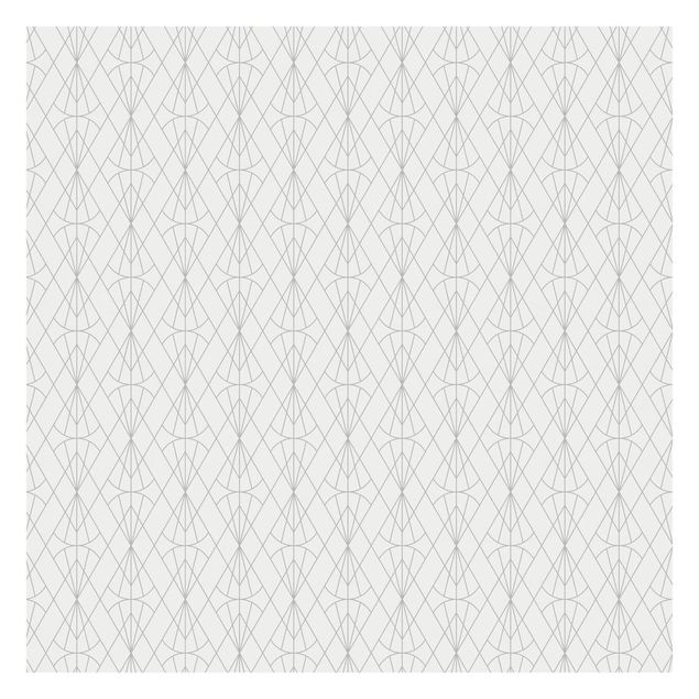 Papel pintado gris Art Deco Diamond Pattern In Gray XXL