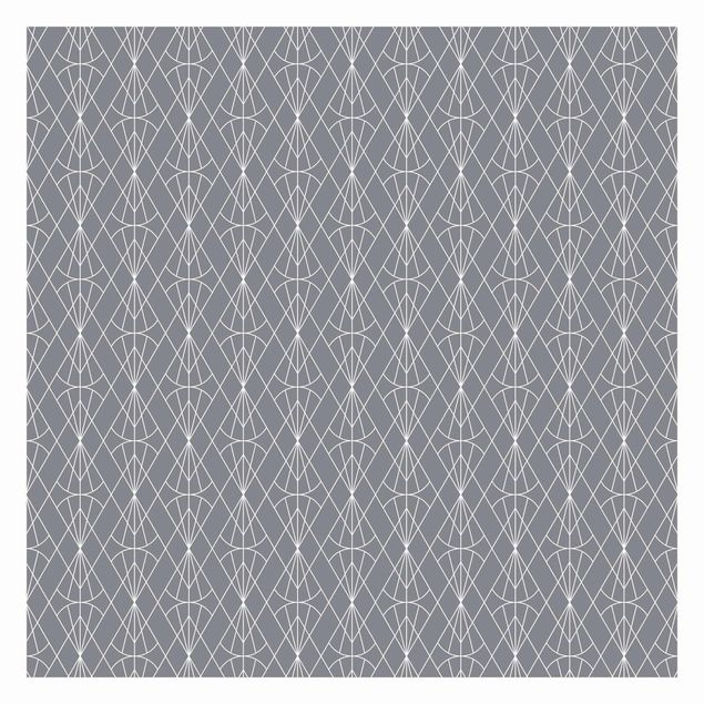 Papel pared gris Art Deco Diamond Pattern In Front Of Gray XXL