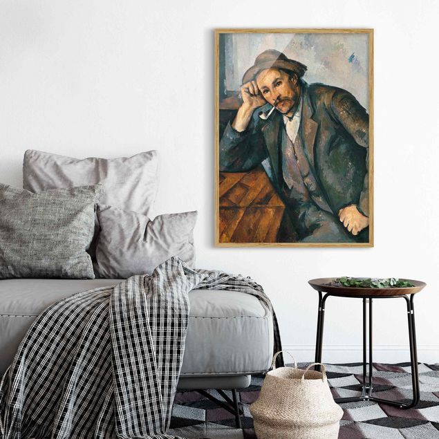 Pósters enmarcados de cuadros famosos Paul Cézanne - The Pipe Smoker