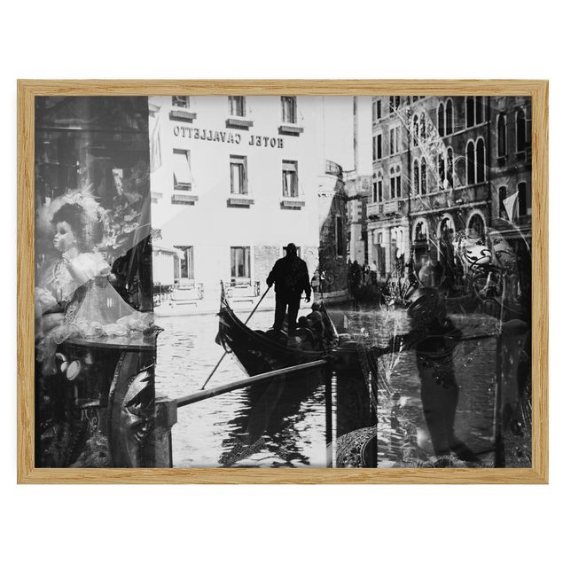 Pósters enmarcados vintage Venice Reflections
