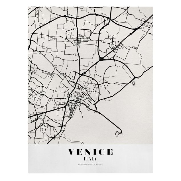 Cuadro mapa del mundo Venice City Map - Classic