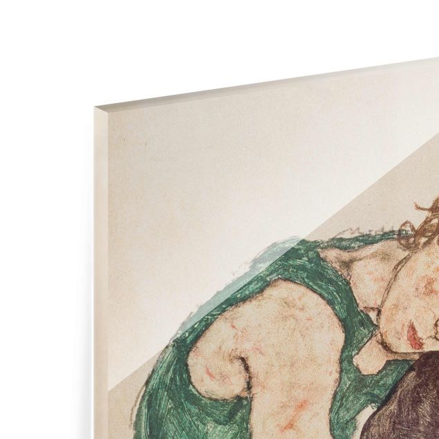 Cuadros retratos Egon Schiele - Sitting Woman With A Knee Up