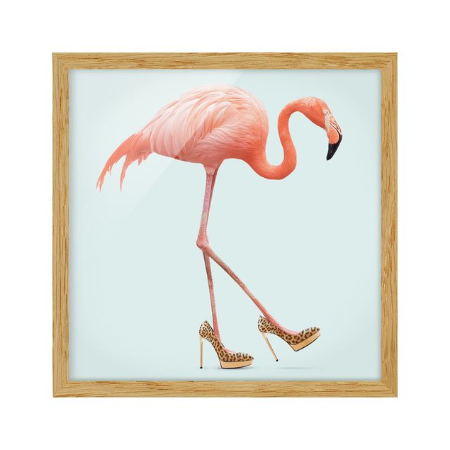 Reproducciónes de cuadros Flamingo With High Heels
