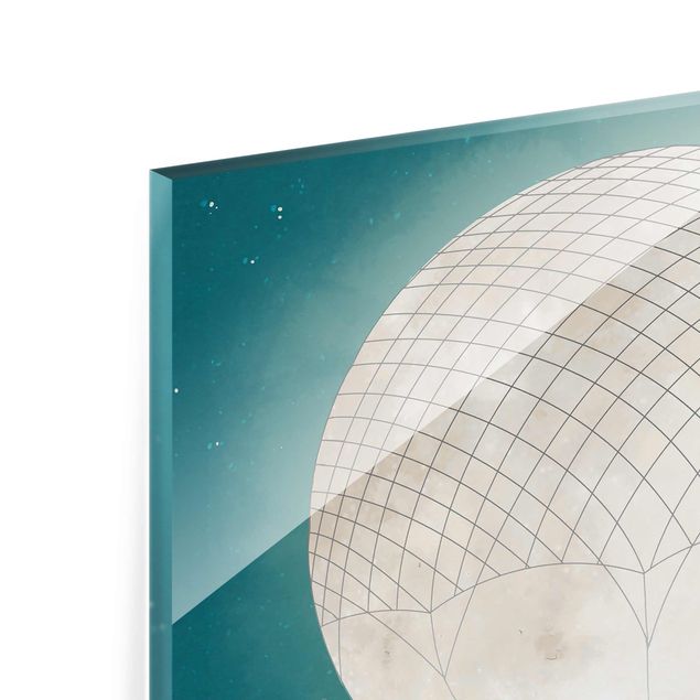 Cuadros Laura Graves Arte Illustration Rabbits Moon As Hot-Air Balloon Starry Sky