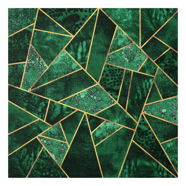Cuadros de patrones Dark Emerald With Gold