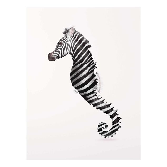 Cuadros cebras Seahorse With Zebra Stripes