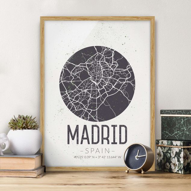 Decoración de cocinas Madrid City Map - Retro
