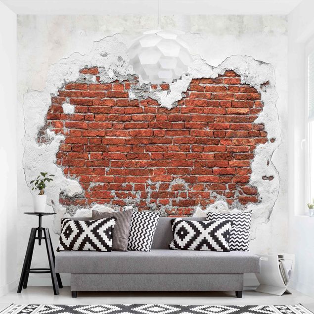 Papel imitacion ladrillo Brick Wall Shabby Plaster