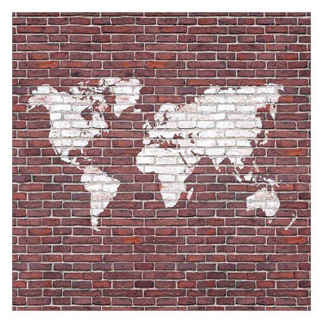 Papel de pared Brick World Map