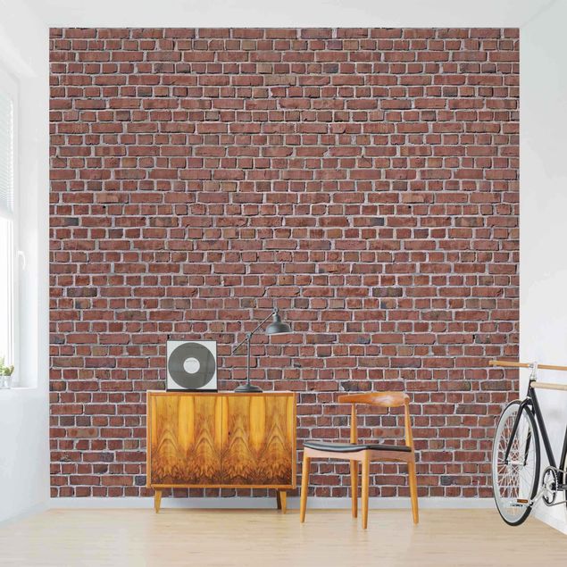 Decoración en la cocina Brick Tile Wallpaper Red