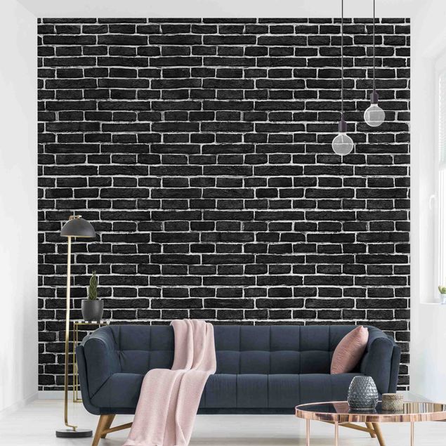 Papel efecto ladrillo Brick Wall Black