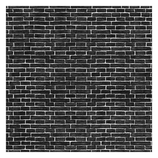 Papel de pared Brick Wall Black