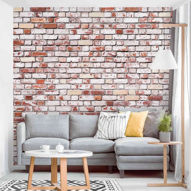 Papel pintado con patrones Brick Wall Shabby Rustic