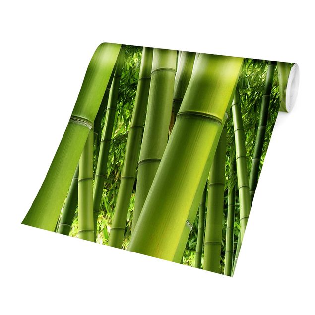 Papel pintado tonos verdes Bamboo Trees