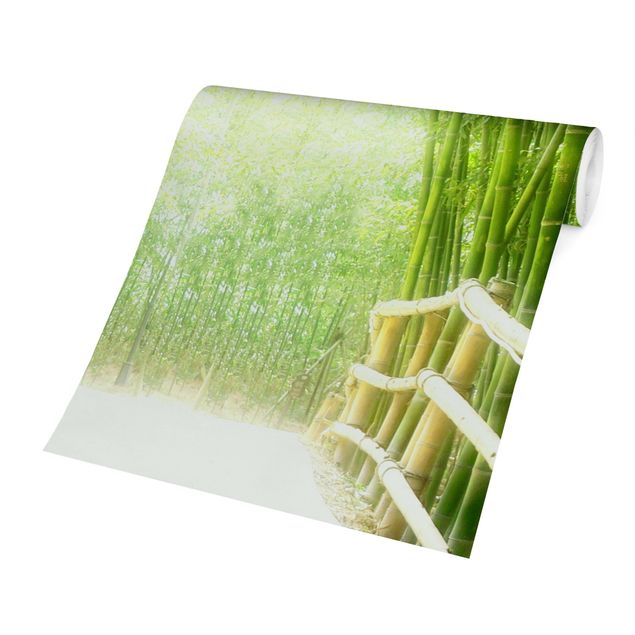 Papel pared verde Bamboo Way